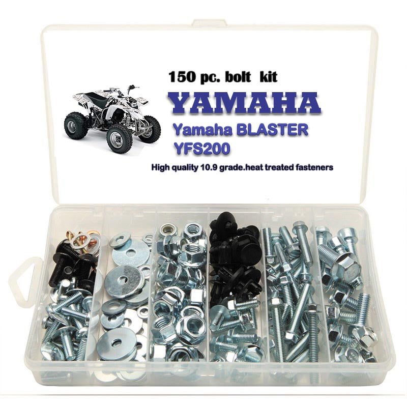 Yuasa Ytx7l-Bs 150pc YAMAHA BLASTER YFS200 ATV Bolt Kit For Plastic Body Engine Lug Nuts Bumper Rivetti In Plastica Per Moto - Foto 12
