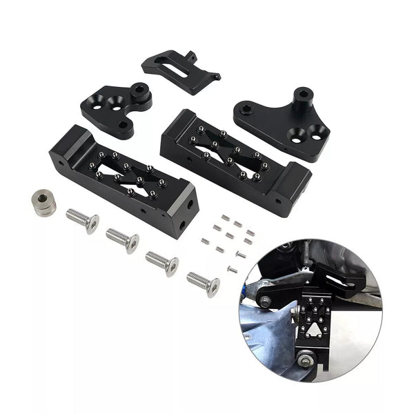 For YAMAHA Raptor 700 Left + Right Footrest Assembly Kit with Foot Pegs Pedals 2013-2023